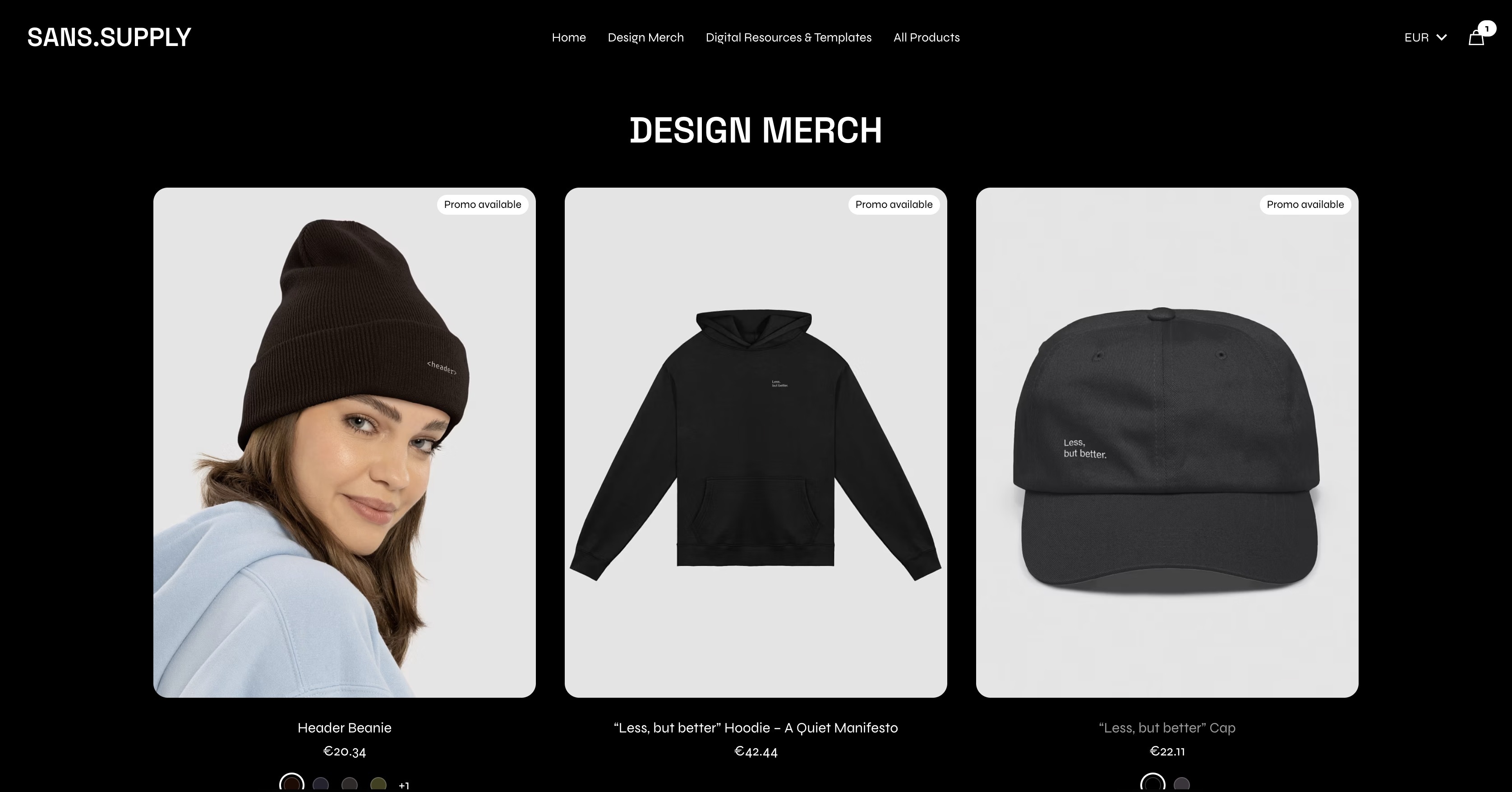 Sans.supply nettbutikk av Vasser